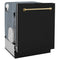 Autograph Edition 24 In. Monument Series 3rd Rack Top Touch Control Tall Tub Dishwasher In Black Matte With Champagne Bronze Handle, 45dba