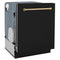 Autograph Edition 24 In. Monument Series 3rd Rack Top Touch Control Tall Tub Dishwasher In Black Matte With Polished Gold Handle, 45dba