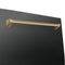 Autograph Edition 24 In. Monument Series 3rd Rack Top Touch Control Tall Tub Dishwasher In Black Stainless Steel With Champagne Bronze Handle, 45dba