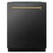 Autograph Edition 24 In. Monument Series 3rd Rack Top Touch Control Tall Tub Dishwasher In Black Stainless Steel With Champagne Bronze Handle, 45dba