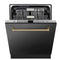Autograph Edition 24 In. Monument Series 3rd Rack Top Touch Control Tall Tub Dishwasher In Black Stainless Steel With Champagne Bronze Handle, 45dba