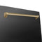 Autograph Edition 24 In. Monument Series 3rd Rack Top Touch Control Tall Tub Dishwasher In Black Stainless Steel With Champagne Bronze Handle, 45dba