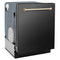 Autograph Edition 24 In. Monument Series 3rd Rack Top Touch Control Tall Tub Dishwasher In Black Stainless Steel With Polished Gold Handle, 45dba