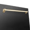 Autograph Edition 24 In. Monument Series 3rd Rack Top Touch Control Tall Tub Dishwasher In Black Stainless Steel With Polished Gold Handle, 45dba