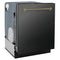Autograph Edition 24 In. Monument Series 3rd Rack Top Touch Control Tall Tub Dishwasher In Black Stainless Steel With Champagne Bronze Helix Handle, 45dba