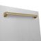 Autograph Edition 24 In. Monument Series 3rd Rack Top Touch Control Tall Tub Dishwasher With Satin Stainless Steel Panel And Champagne Bronze Handle, 45dba