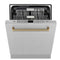 Autograph Edition 24 In. Monument Series 3rd Rack Top Touch Control Tall Tub Dishwasher With Satin Stainless Steel Panel And Champagne Bronze Handle, 45dba
