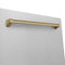 Autograph Edition 24 In. Monument Series 3rd Rack Top Touch Control Tall Tub Dishwasher With Satin Stainless Steel Panel And Champagne Bronze Handle, 45dba