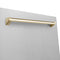 Autograph Edition 24 In. Monument Series 3rd Rack Top Touch Control Tall Tub Dishwasher With Satin Stainless Steel Panel And Polished Gold Handle, 45dba