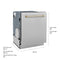 Autograph Edition 24 In. Monument Series 3rd Rack Top Touch Control Tall Tub Dishwasher With Satin Stainless Steel Panel And Polished Gold Handle, 45dba