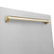 Autograph Edition 24 In. Monument Series 3rd Rack Top Touch Control Tall Tub Dishwasher With Satin Stainless Steel Panel And Polished Gold Handle, 45dba