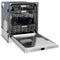Autograph Edition 24 In. Monument Series 3rd Rack Top Touch Control Tall Tub Dishwasher In White Matte With Champagne Bronze Accent Handle, 45dba