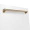 Autograph Edition 24 In. Monument Series 3rd Rack Top Touch Control Tall Tub Dishwasher In White Matte With Champagne Bronze Accent Handle, 45dba