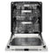 Autograph Edition 24 In. Monument Series 3rd Rack Top Touch Control Tall Tub Dishwasher In White Matte With Matte Black Accent Handle, 45dba