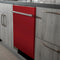 24 In. Top Control Dishwasher With Red Gloss Panel And Modern Style Handle, 52dba