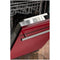 24 In. Top Control Dishwasher With Red Gloss Panel And Modern Style Handle, 52dba