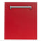 24 In. Top Control Dishwasher With Red Matte Panel And Traditional Style Handle, 52dba