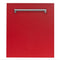 24 In. Top Control Dishwasher With Red Matte Panel And Traditional Style Handle, 52dba