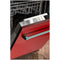 24 In. Top Control Dishwasher With Red Matte Panel And Traditional Style Handle, 52dba