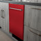 24 In. Top Control Dishwasher With Red Matte Panel And Traditional Style Handle, 52dba