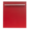 24 In. Top Control Dishwasher With Red Matte Panel And Modern Style Handle, 52dba