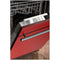 24 In. Top Control Dishwasher With Red Matte Panel And Modern Style Handle, 52dba