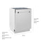 24 In. Tallac Series 3rd Rack Tall Tub Dishwasher In Stainless Steel, 51dba