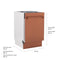 18 In. Tallac Series 3rd Rack Top Control Dishwasher With A Stainless Steel Tub With Copper Panel, 51dba