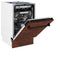 18 In. Tallac Series 3rd Rack Top Control Dishwasher With A Stainless Steel Tub With Hand-hammered Copper Panel, 51dba