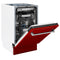 18 In. Tallac Series 3rd Rack Top Control Dishwasher With A Stainless Steel Tub With Red Gloss Panel, 51dba