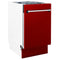 18 In. Tallac Series 3rd Rack Top Control Dishwasher With A Stainless Steel Tub With Red Gloss Panel, 51dba