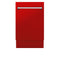 18 in. Tallac Series 3rd Rack Top Control Dishwasher with a Stainless Steel Tub with Red Matte Panel, 51dBa