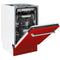 18 in. Tallac Series 3rd Rack Top Control Dishwasher with a Stainless Steel Tub with Red Matte Panel, 51dBa