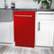 18 in. Tallac Series 3rd Rack Top Control Dishwasher with a Stainless Steel Tub with Red Matte Panel, 51dBa