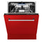 24 In. Tallac Series 3rd Rack Dishwasher With Red Matte Panel And Traditional Handle, 51dba
