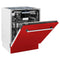 24 In. Tallac Series 3rd Rack Dishwasher With Red Matte Panel And Traditional Handle, 51dba
