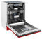 24 In. Tallac Series 3rd Rack Dishwasher With Red Matte Panel And Traditional Handle, 51dba