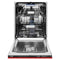 24 In. Tallac Series 3rd Rack Dishwasher With Red Matte Panel And Traditional Handle, 51dba