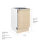 18 In. Tallac Series 3rd Rack Top Control Dishwasher With Unfinished Wood Panel, 51dba