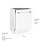 24 In. Tallac Series 3rd Rack Dishwasher With White Matte Panel And Traditional Handle, 51dba