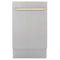 Autograph Edition 18 In. Compact 3rd Rack Top Control Dishwasher In Stainless Steel With Polished Gold Handle, 51dba