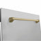 Autograph Edition 24 In. Tallac Series 3rd Rack Top Control Built-in Tall Tub Dishwasher In Stainless Steel With Champagne Bronze Handle, 51dba