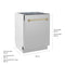Autograph Edition 24 In. Tallac Series 3rd Rack Top Control Built-in Tall Tub Dishwasher In Stainless Steel With Champagne Bronze Handle, 51dba