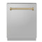 Autograph Edition 24 In. Tallac Series 3rd Rack Top Control Built-in Tall Tub Dishwasher In Stainless Steel With Champagne Bronze Handle, 51dba