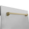 Autograph Edition 24 In. Tallac Series 3rd Rack Top Control Built-in Tall Tub Dishwasher In Stainless Steel With Champagne Bronze Handle, 51dba