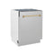 Autograph Edition 24 In. Tallac Series 3rd Rack Top Control Built-in Tall Tub Dishwasher In Stainless Steel With Champagne Bronze Handle, 51dba