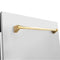 Autograph Edition 24 In. Tallac Series 3rd Rack Top Control Built-in Tall Tub Dishwasher In Stainless Steel With Polished Gold Handle, 51dba