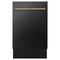 Autograph Edition 18 In. Compact 3rd Rack Top Control Dishwasher In Black Stainless Steel With Champagne Bronze Accent Handle, 51dba