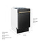 Autograph Edition 18 In. Compact 3rd Rack Top Control Dishwasher In Black Stainless Steel With Polished Gold Accent Handle, 51dba