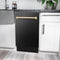 Autograph Edition 18 In. Compact 3rd Rack Top Control Dishwasher In Black Stainless Steel With Polished Gold Accent Handle, 51dba